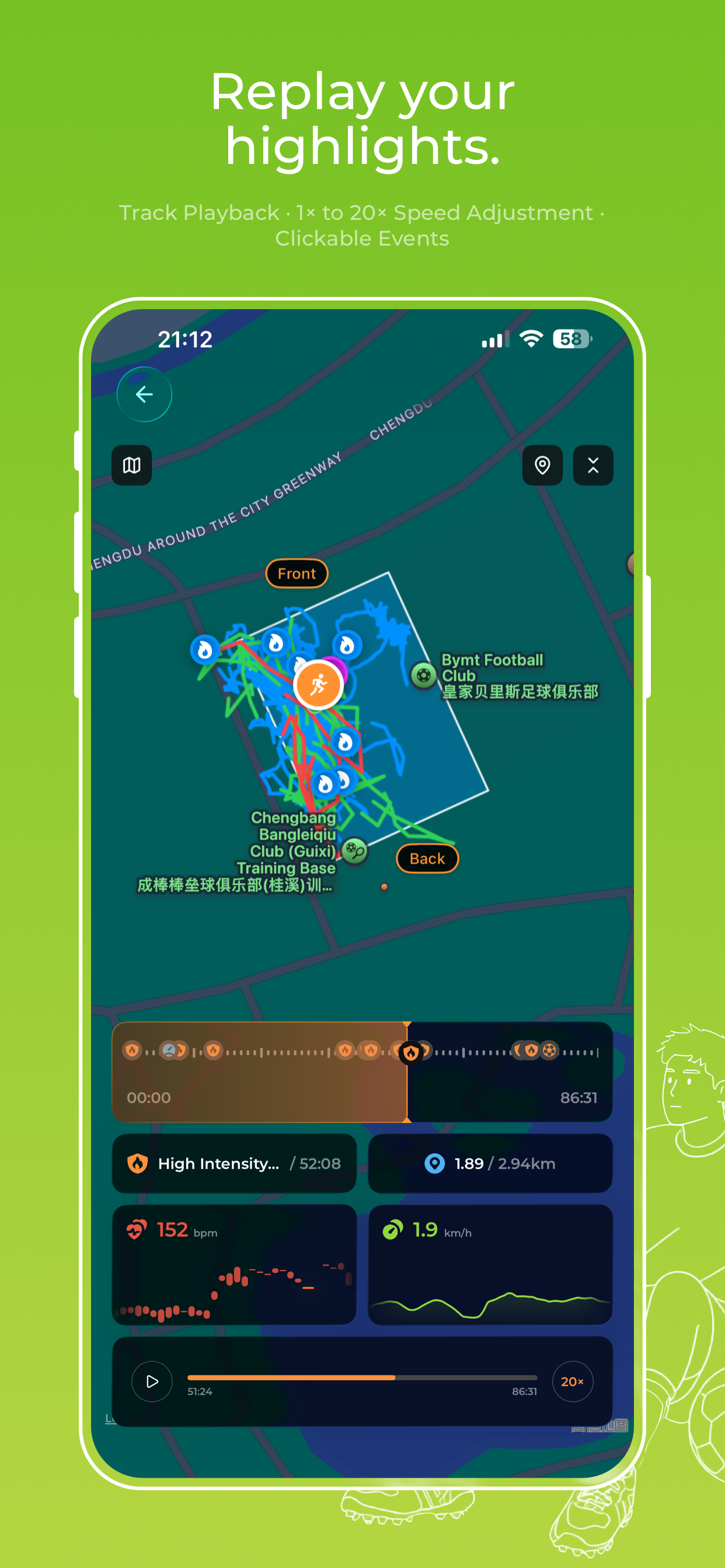 GPS route and movement analysis on iPhone